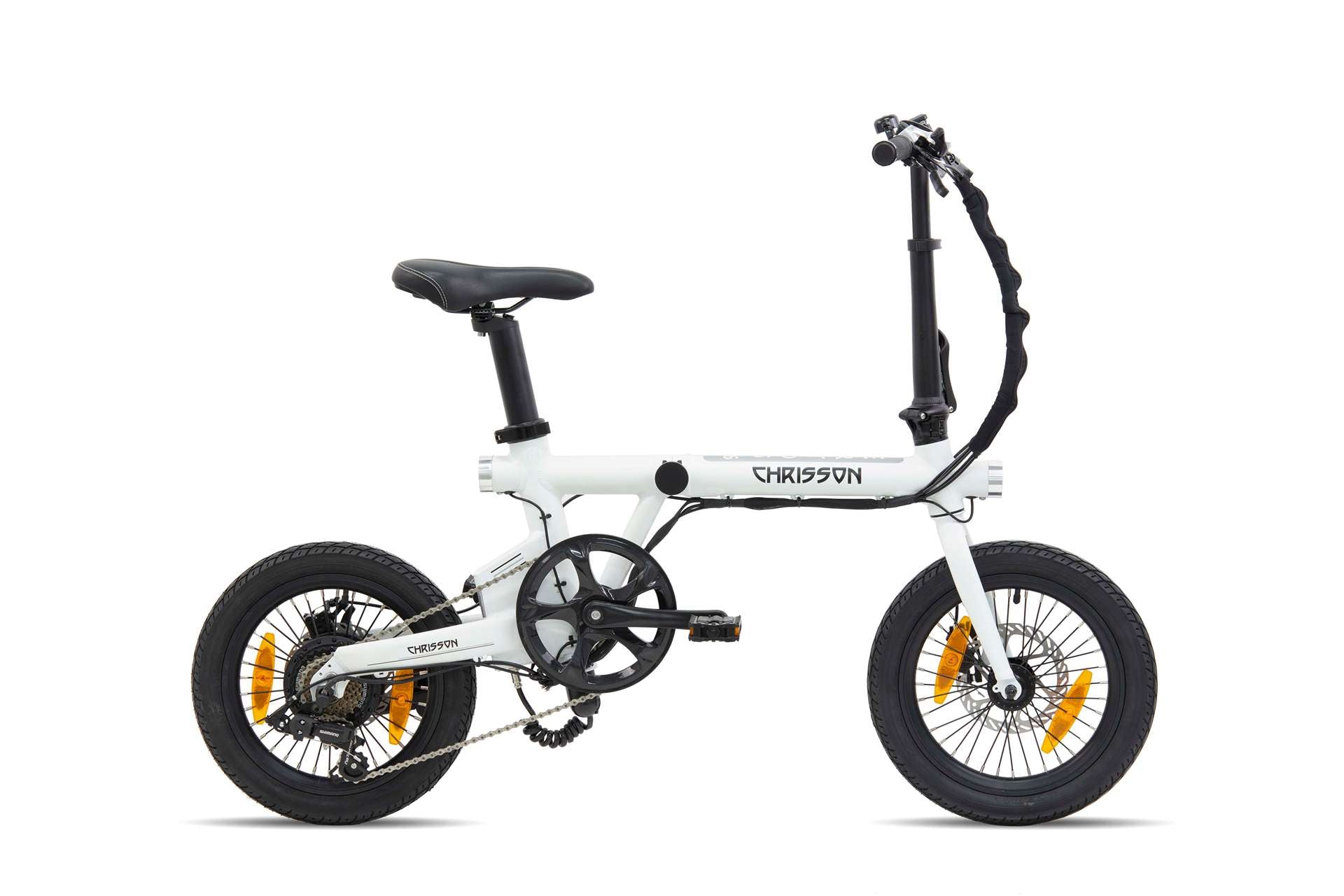 Електрически сгъваем велосипед Chrisson Ertos 16'' 241,2Wh бял