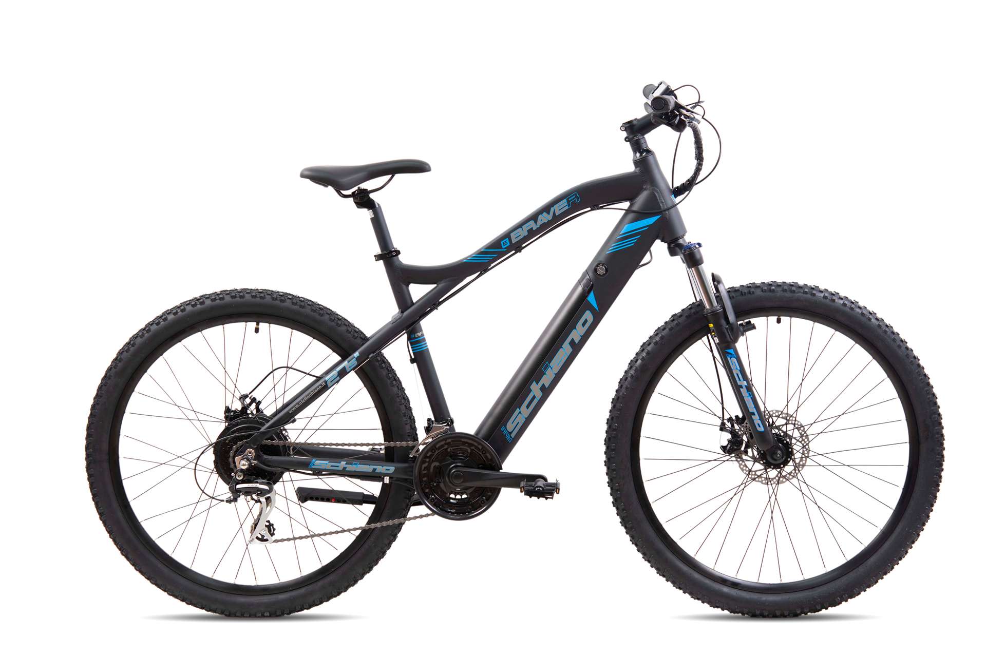 Електрически планински велосипед Schiano Braver 27.5'' 417.6Wh черен/син